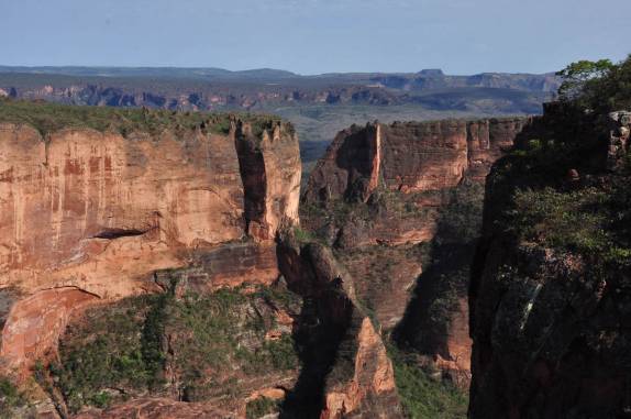 O grandioso cenário da Chapada dos Guimarães na área conhecida como Cidade de Pedra, em Mato Grosso